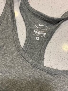 Nike Gray Heather Racerback Dri-FIT Tank Top